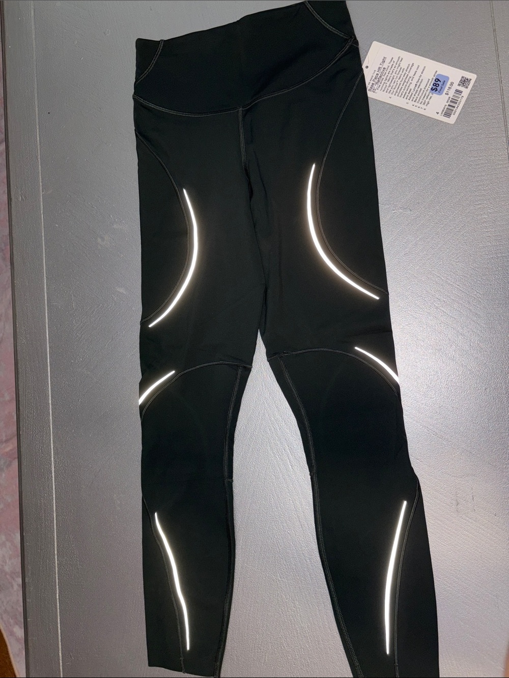 lululemon athletica Black Reflective Running Leggings